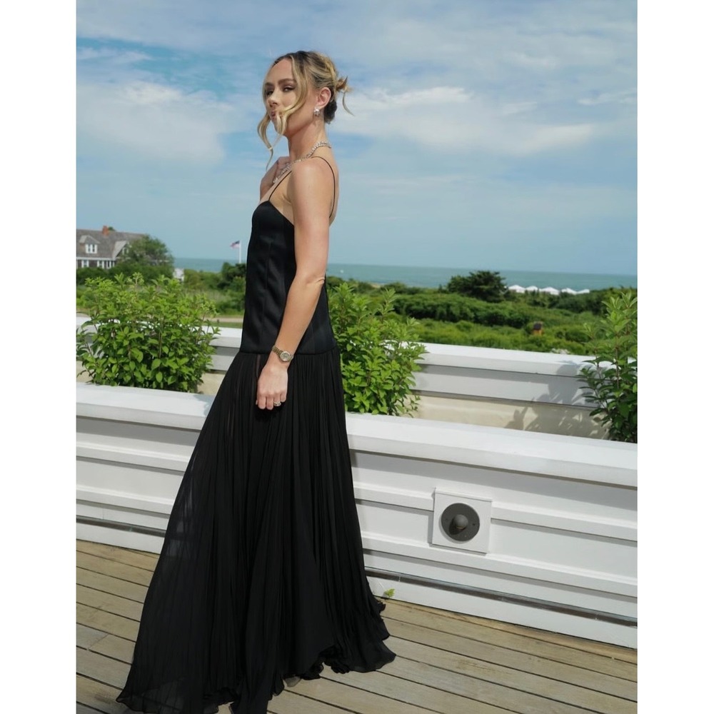 Commense Semi-Sheer Vacation Long Dress Black size S - Picture 2 of 9